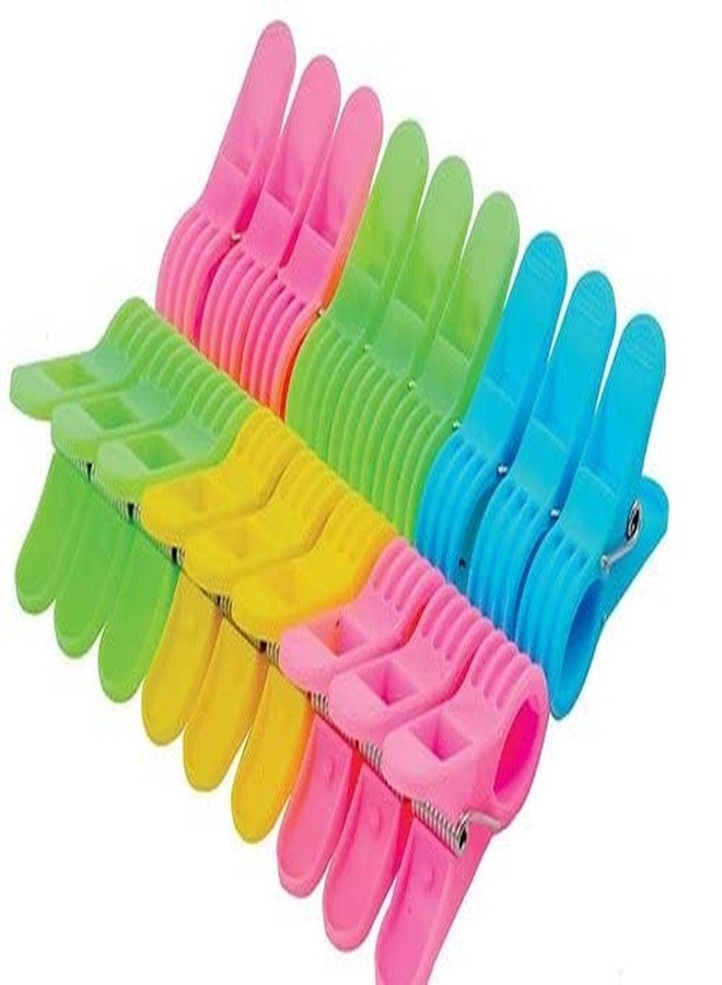 Shivaaro Plastic Heavy Quality Cloth Hanging Clips (Multicolor) (Pack of 48) - Image 1